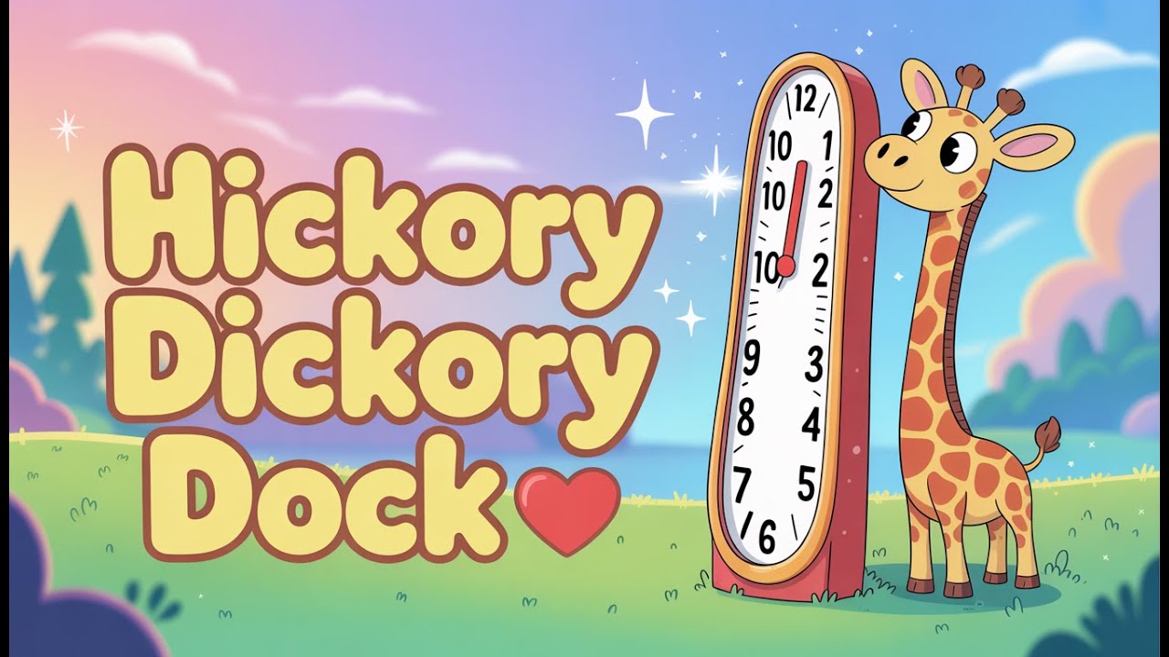 Hickory Dickory Dock Giraffe Song | Nursery Rhymes & Kids Songs | Rhyme Time Kids
