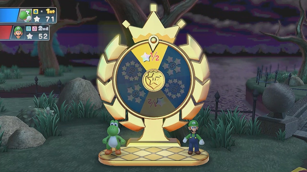 Mario Party 10 Mario Party #1015 Yoshi vs Luigi vs Spike vs Toad Haunted Trail Master Difficulty