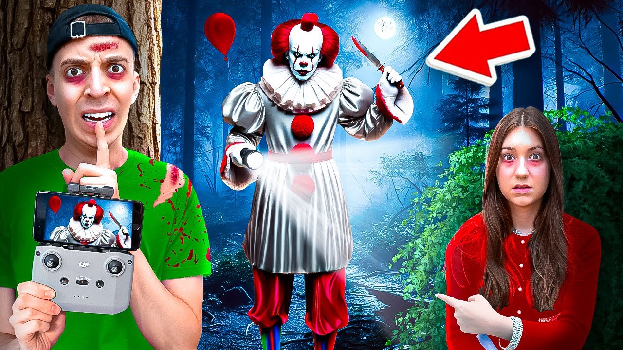 HORROR CLOWN verfolgt uns in EXTREME Hide and Seek! 😭🤡 (mit Drohne)
