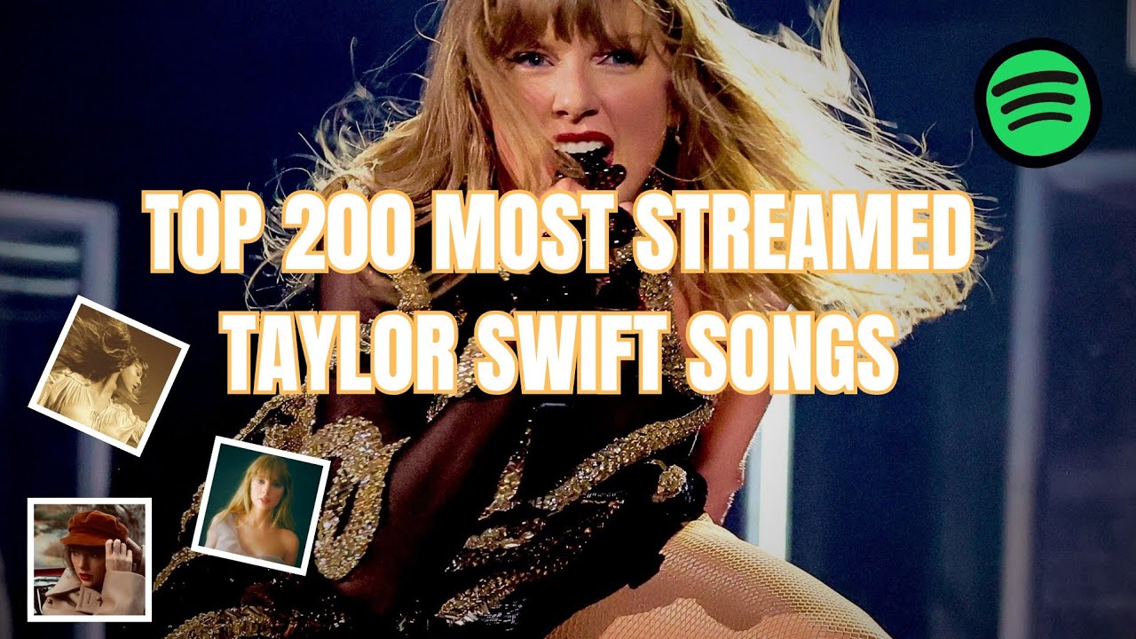 [UPDATED] Taylor Swift Top 200 Most Streamed Songs on Spotify