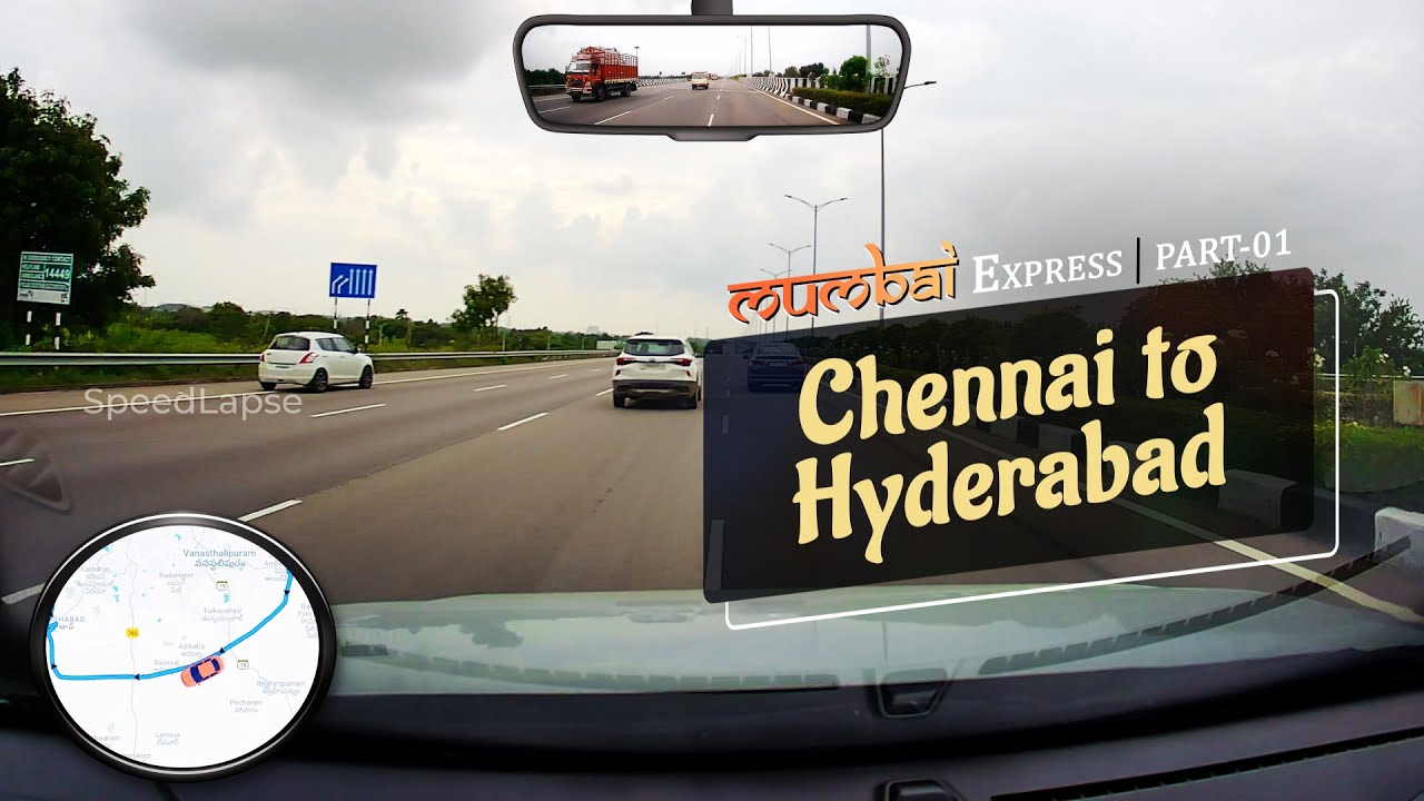 Chennai to Hyderabad | Part 1: Mumbai Road Trip | Dashcam Car Drive #timelapse