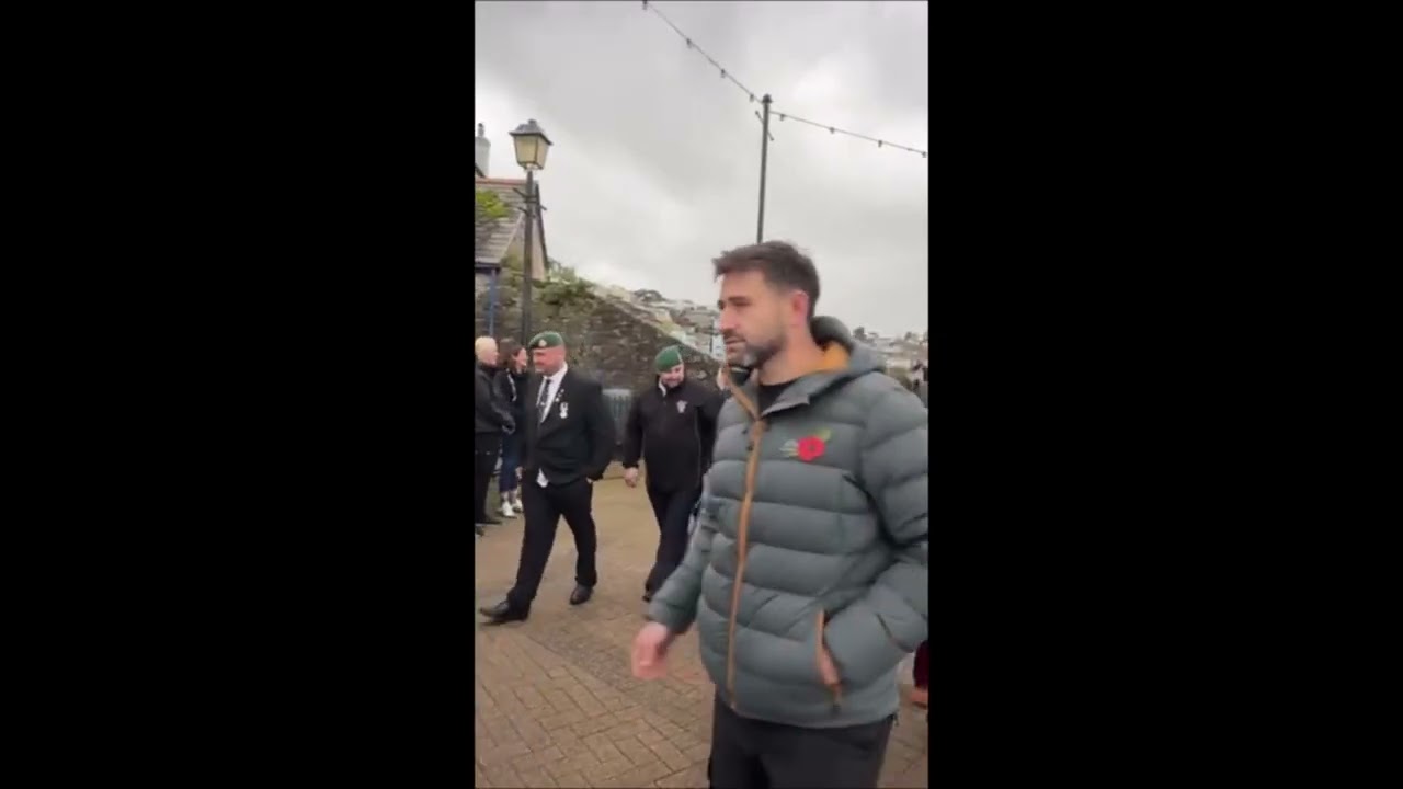 MACKENZIE MOULTON BAGPIPER LEADING THE REMENBRANCE PARADE IN BRIXHAM DEVON 9TH NOVEMBER 2025