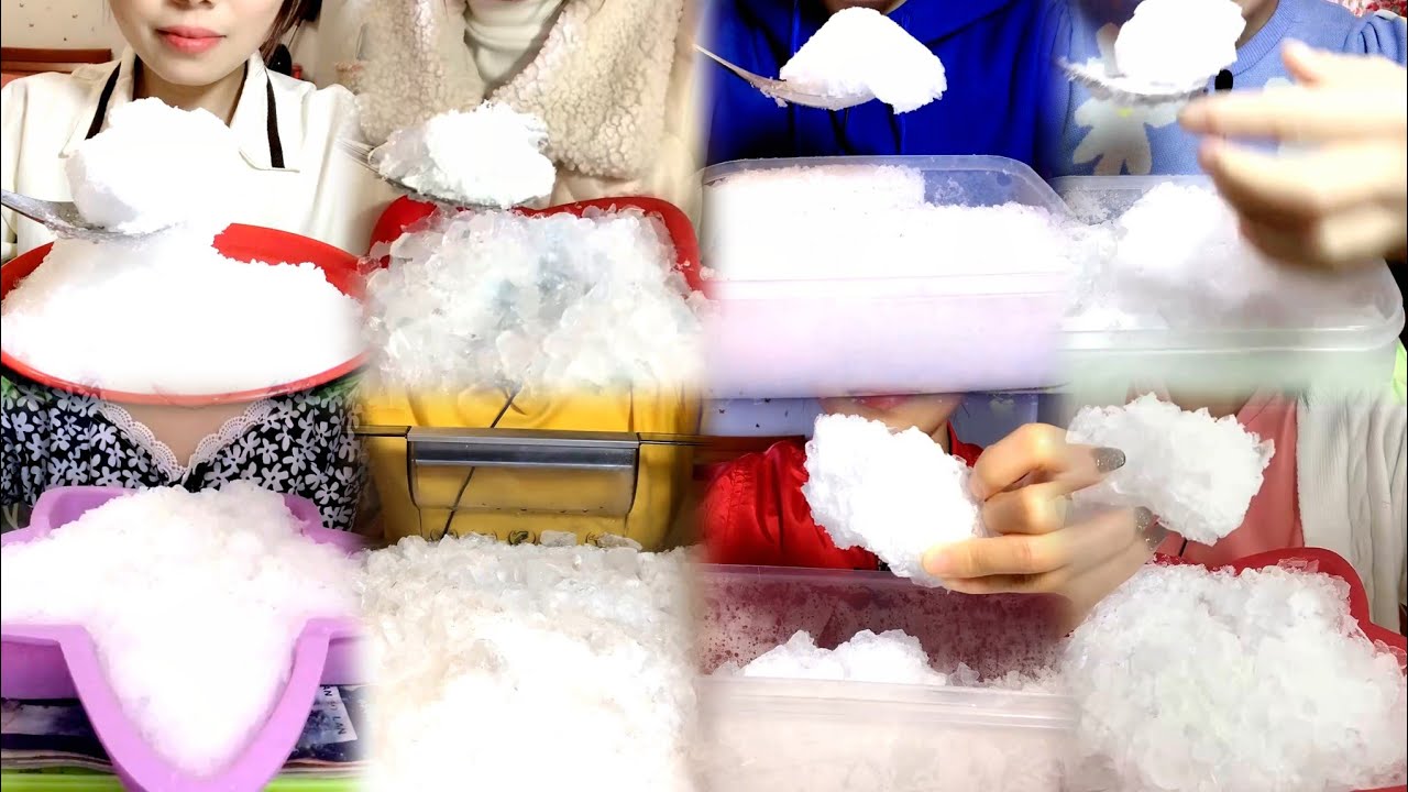REQ/ ZHAOFENG WHITE CRUSHED ICE EATING ASMR COLLECTION 