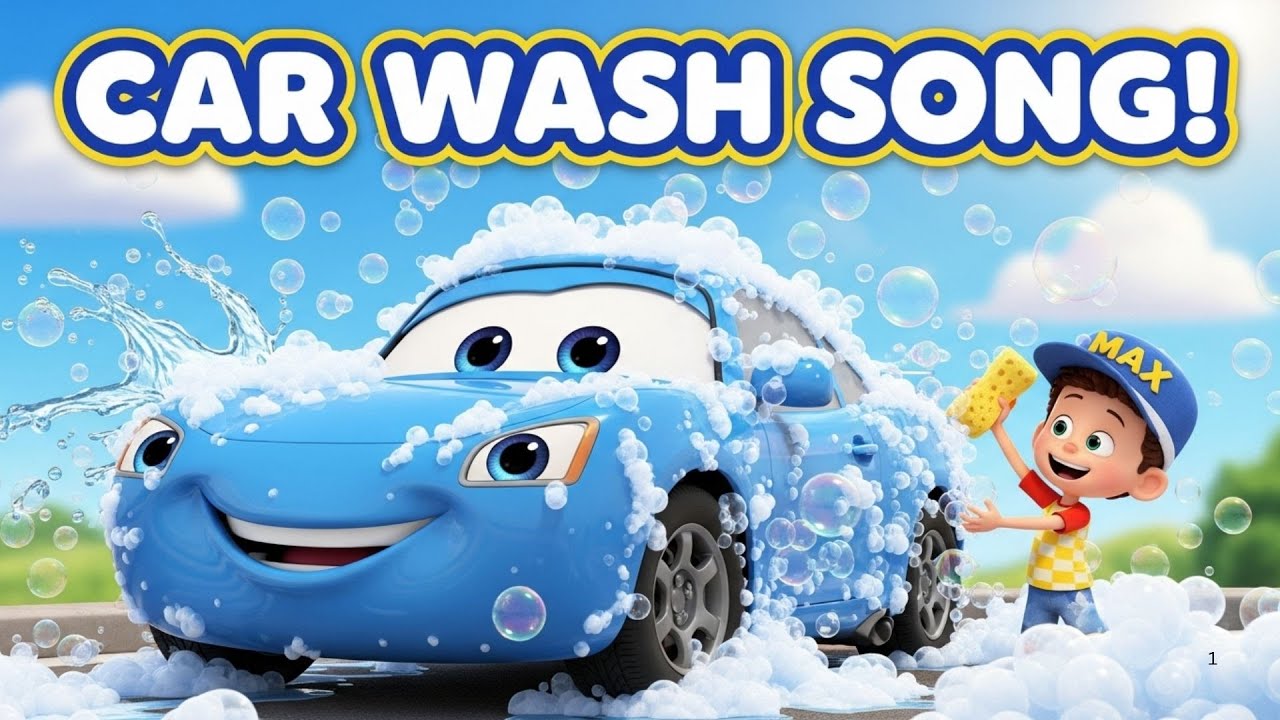 Car Wash Song for Kids 🚗🧼 | Fun Cleaning Song with Bubbles & Splash | Zuzu Melody