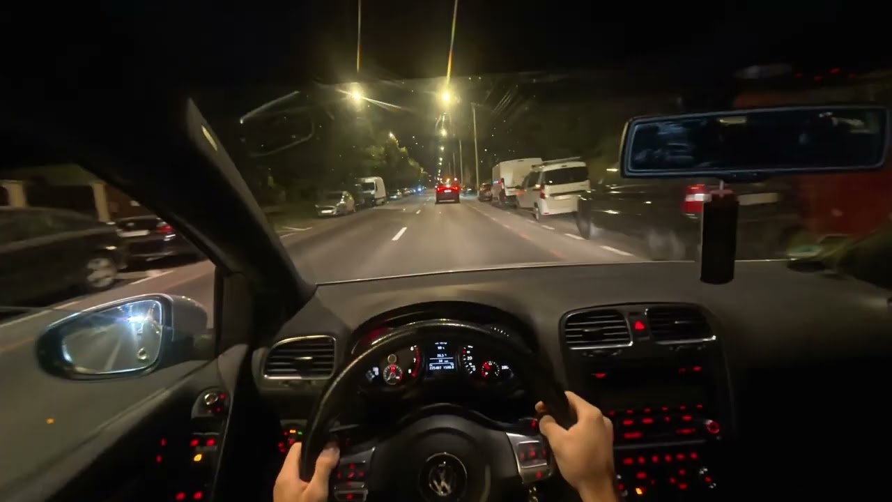 Chill night drive GOLF 6 GTI POV !!!
