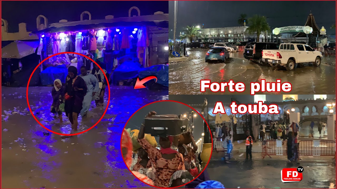 Forte pluie a Touba la nuit du Magal: Talibé yi danio gueuneu saware (Ndokh mi Khéweul la…