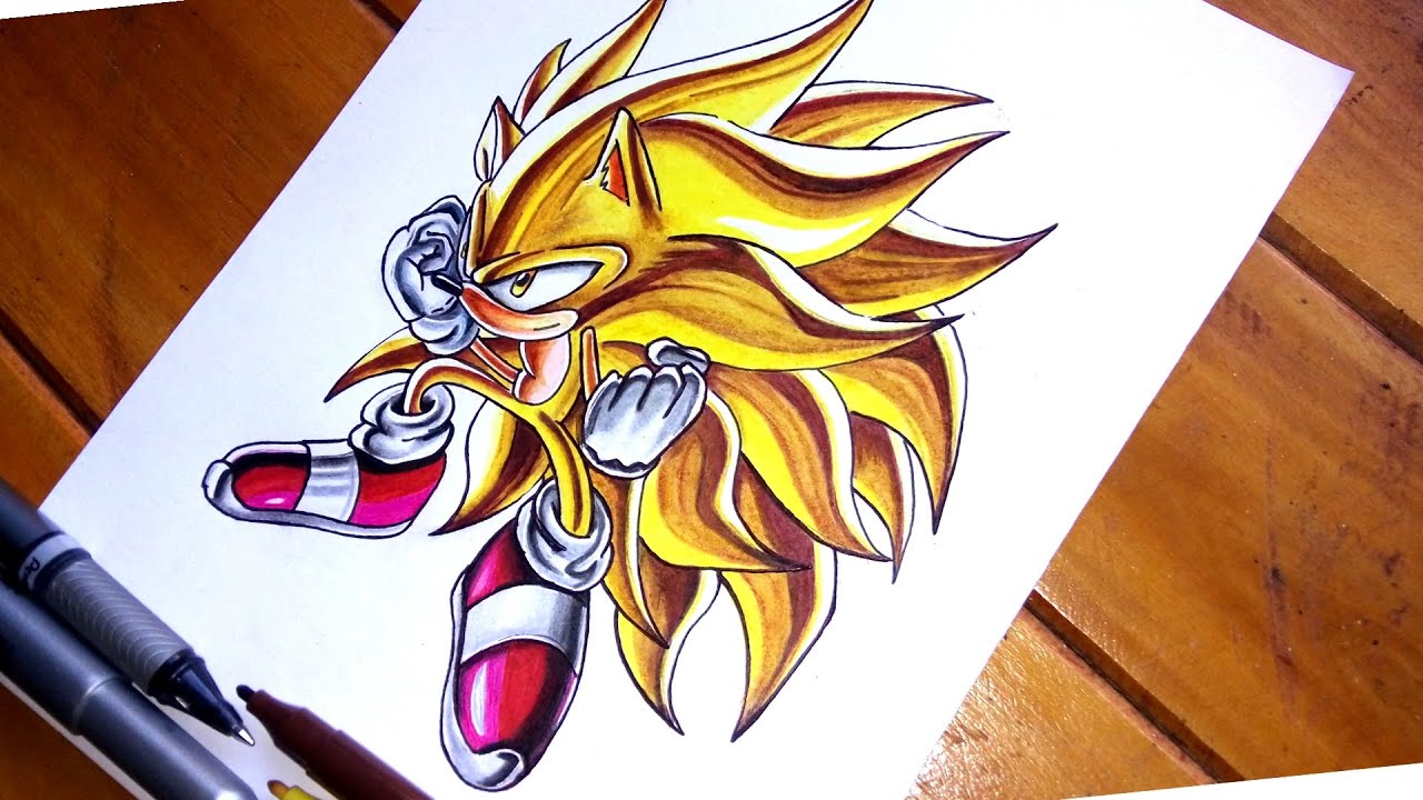Como desenhar o SONIC Super Saiyajin 3 🔥