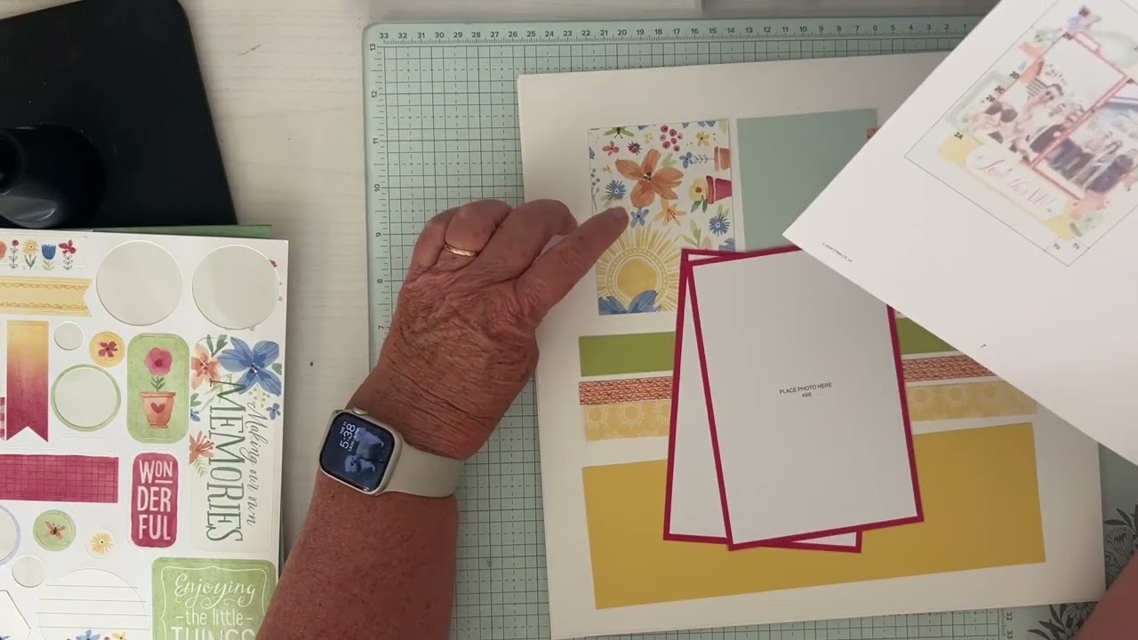 CTMH and Stampin' Up! Enjoy the Ride final layout assembly