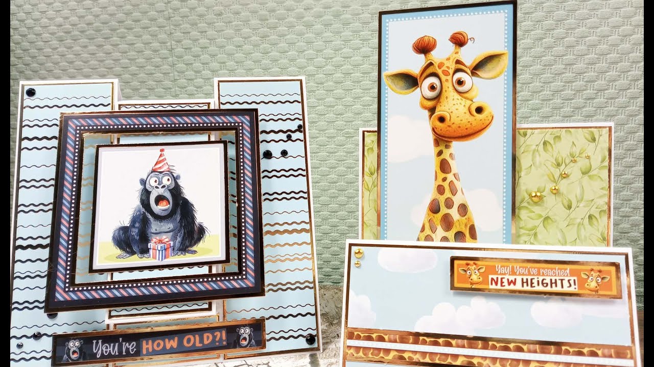 Изготовление открыток с Hunkydory Crafts: набор украшений для открыток с забавными животными - Sa...