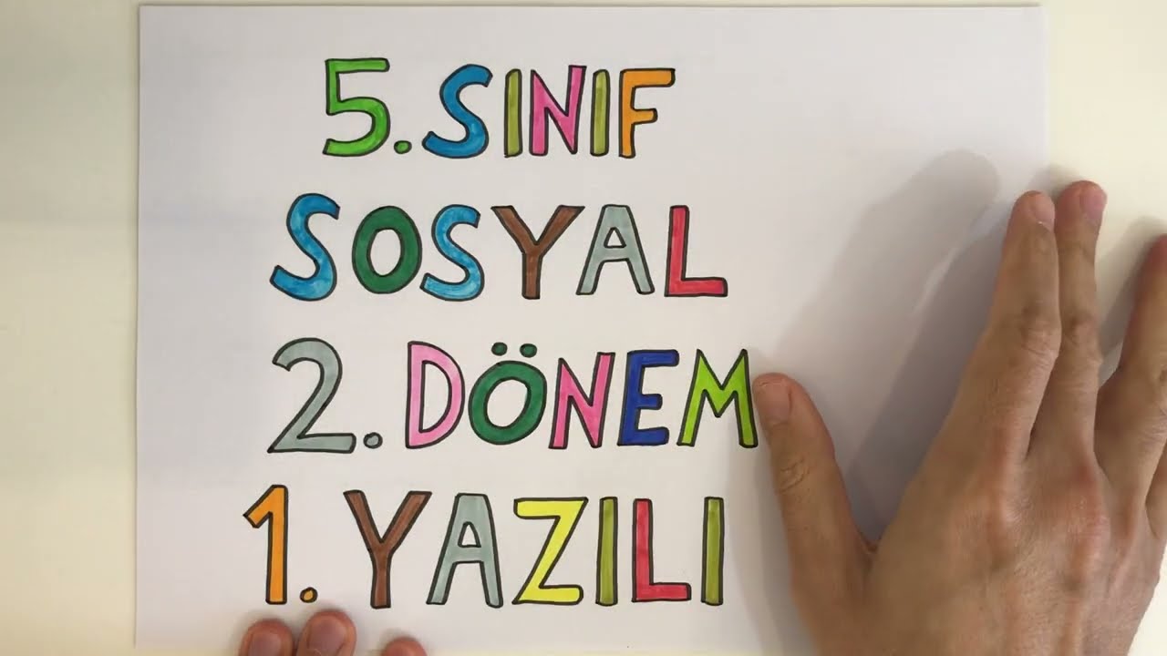 5. Sınıf Sosyal Bilgiler 2. D&ouml;nem 1. Yazılı