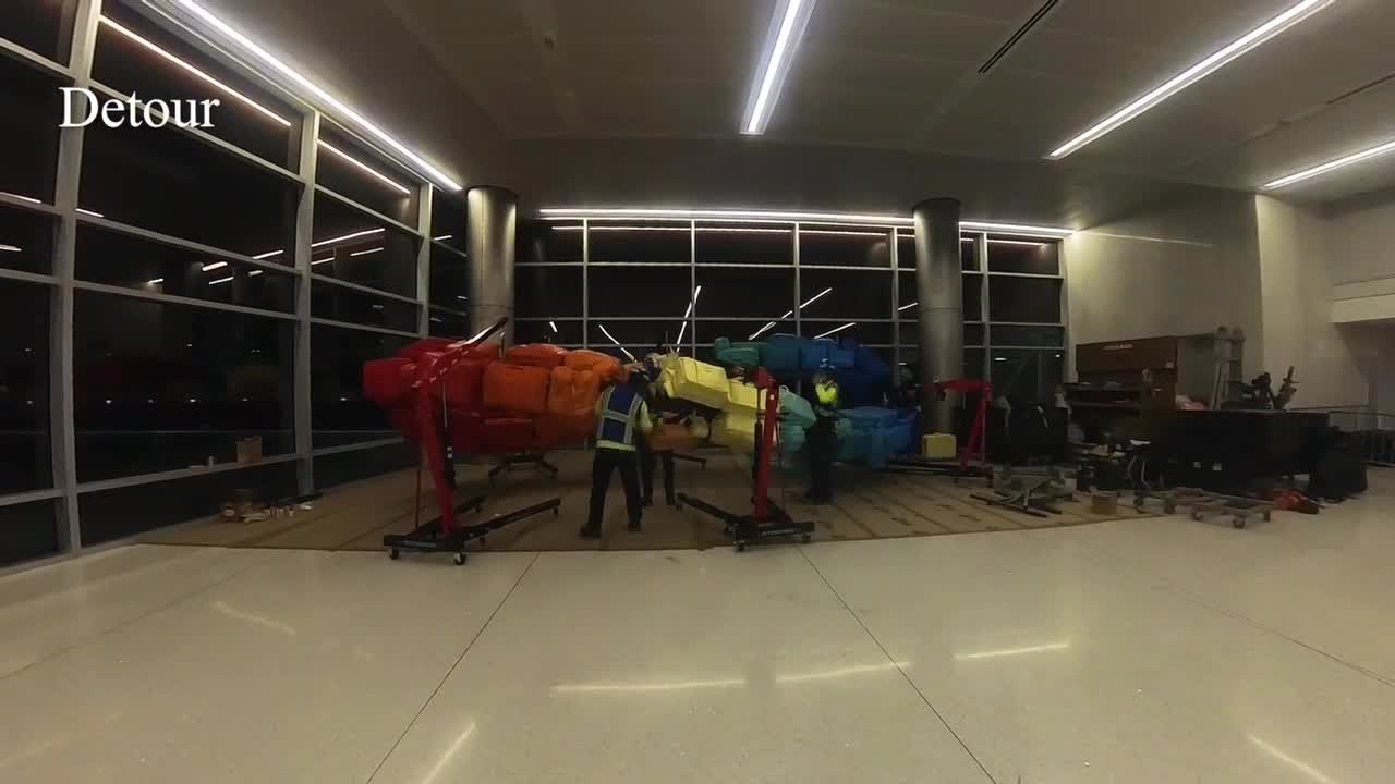Denver International Airport's newest art piece includes close to 200 pieces of donated luggage