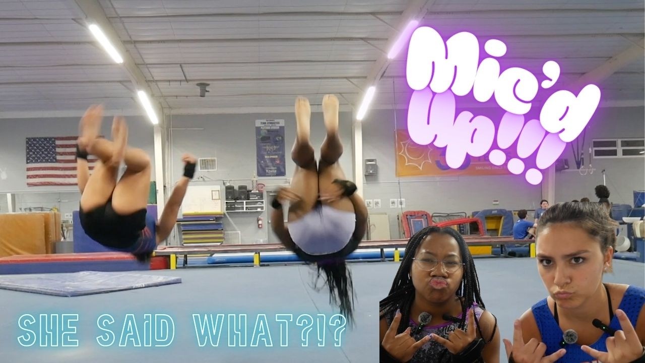 Mic’d Up Gymnastics Practice 😂 | Floor & Beam with Mini Mics