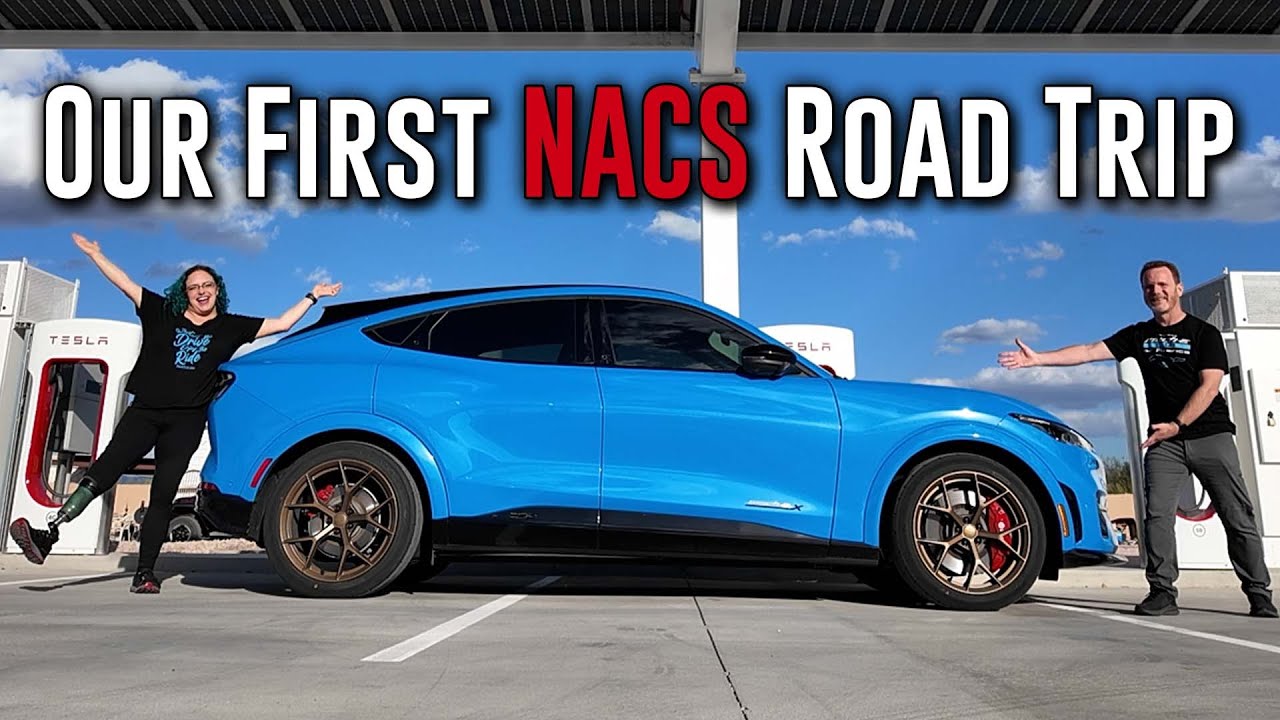 The FIRST Ford Mach-E road trip using Tesla Superchargers & NACS adapter!