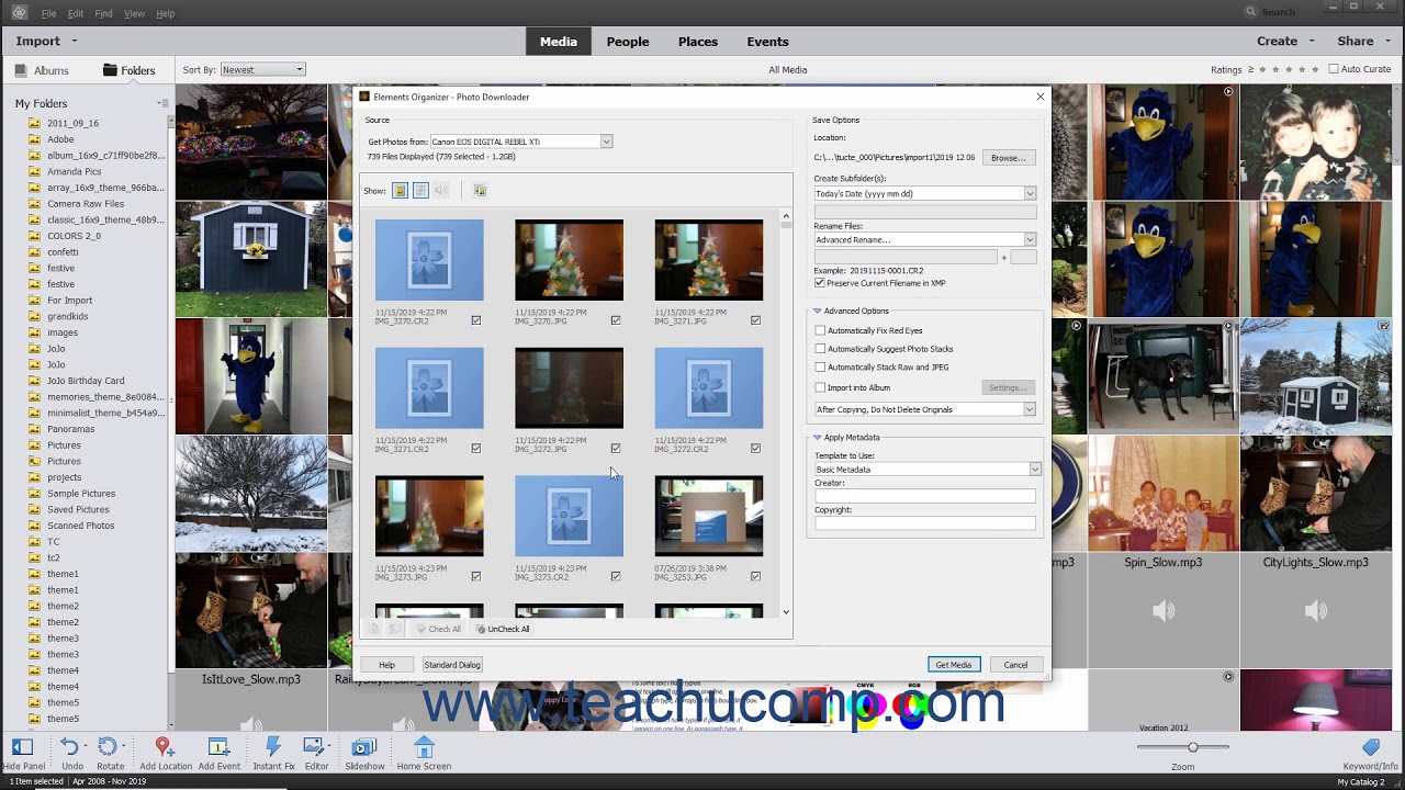 Photoshop Elements 2021 Tutorial Importing Photos from Cameras or Card Readers Adobe Training