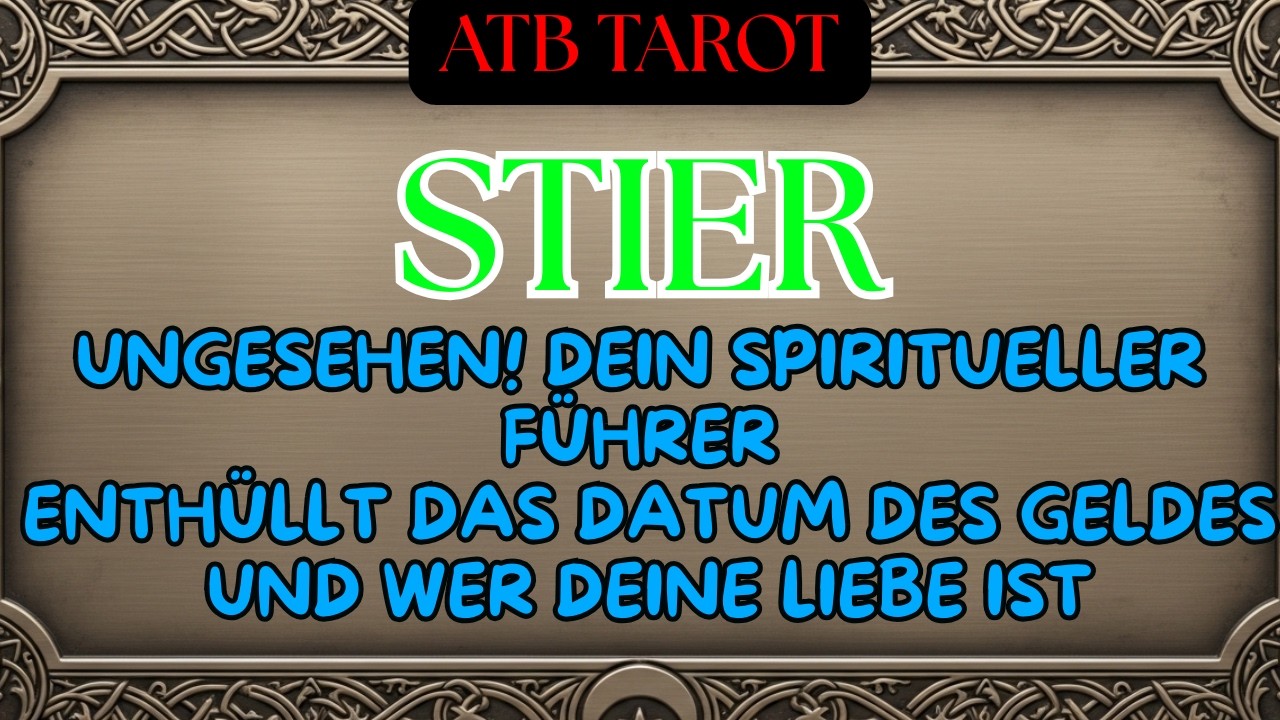 STIER: drastische Veränderung, Geld, Geld, Dating, Versöhnung