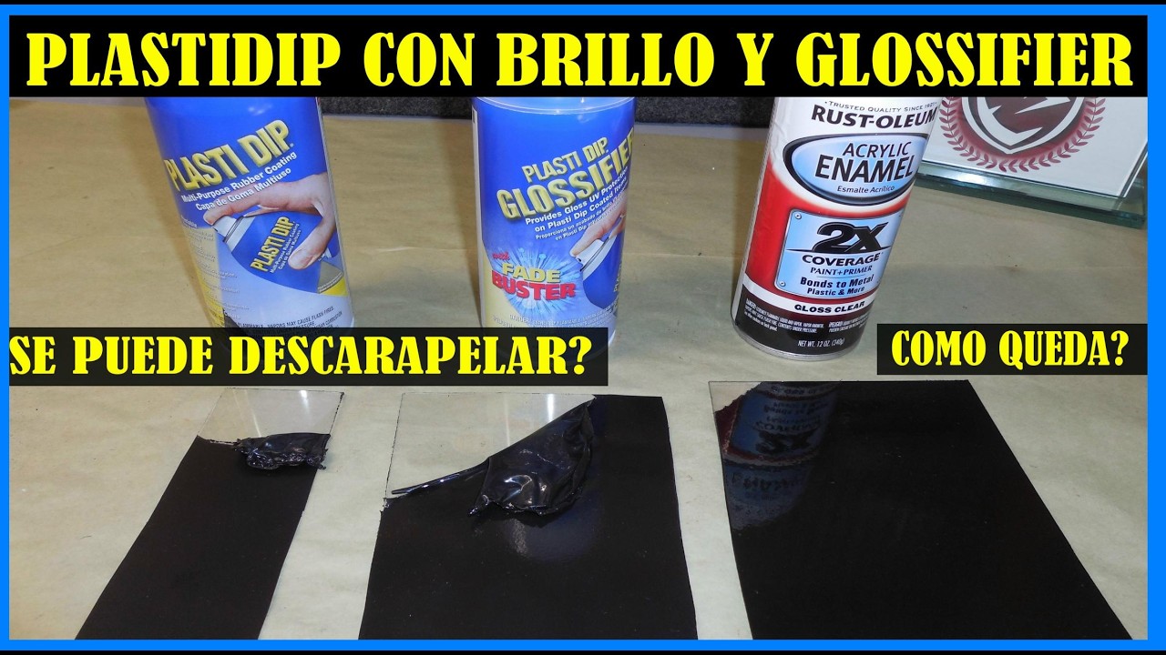 Que pasa si le ponemos barniz transparente al Plasti-dip (glossifier y acrilica transparente)