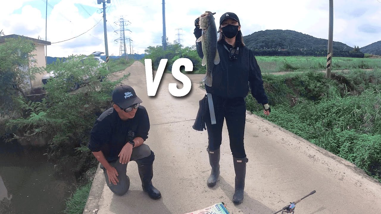 배스낚시 첫 대결..! 상대가??? 이길 수 있을까..? Bass Fishing