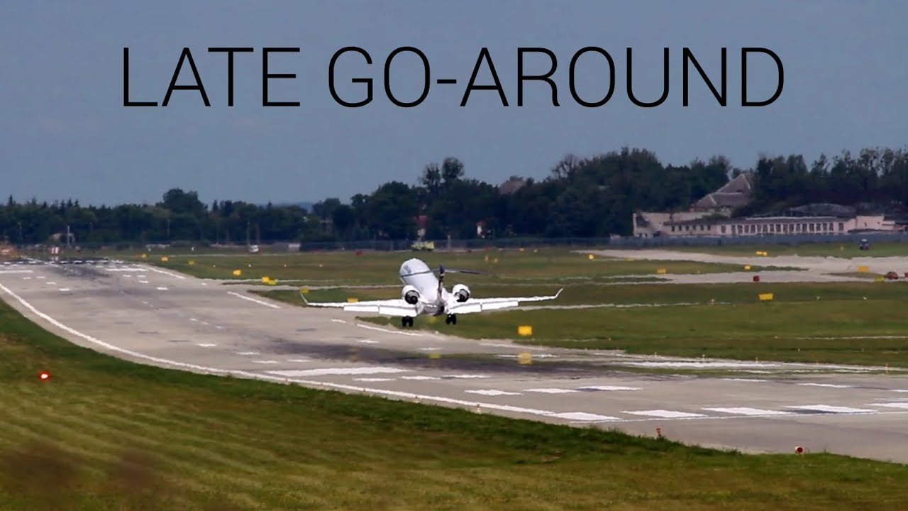 |LATE GO AROUND| Lufthansa CityLine CRJ-900LR | Lviv Airport
