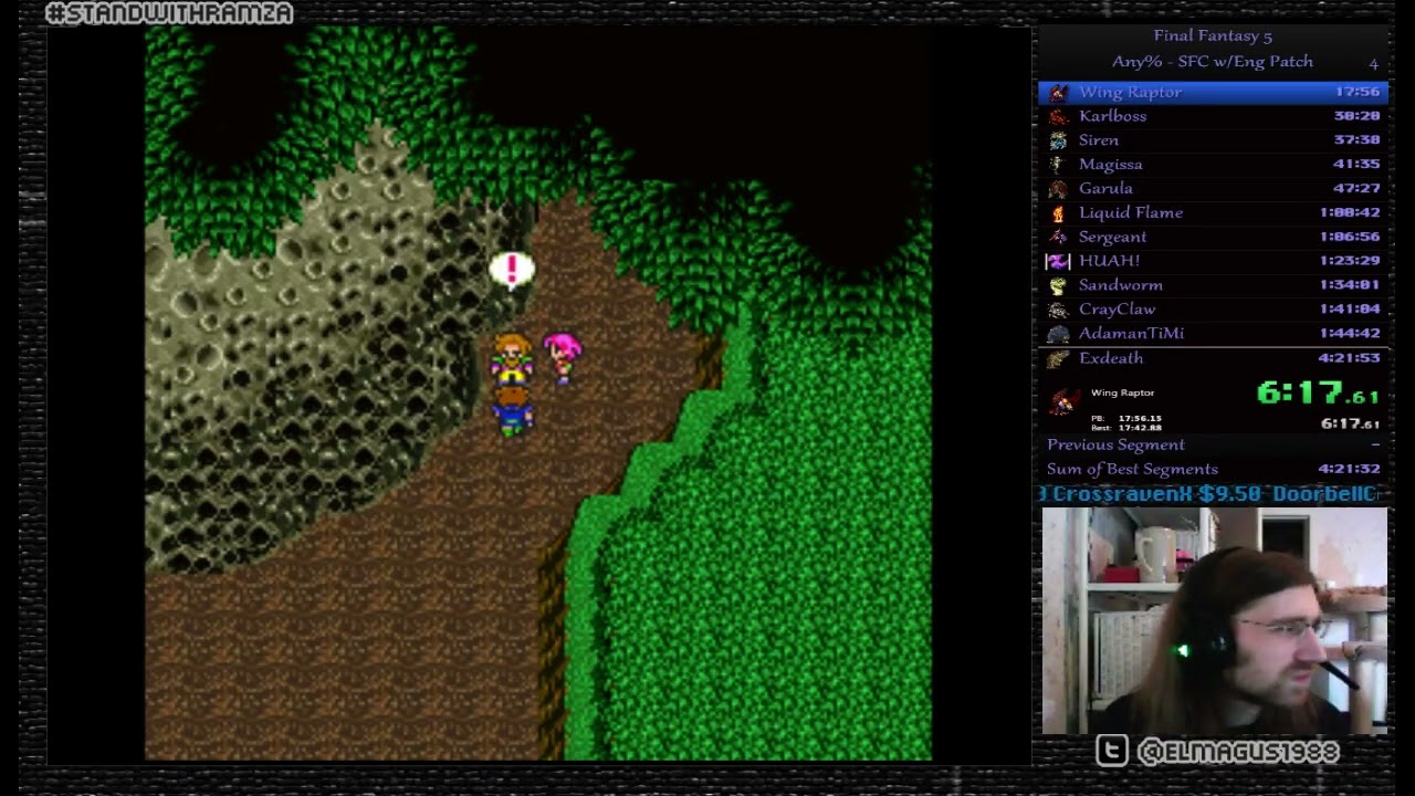 Final Fantasy V any% w/ Translation Patch in 4:11:35