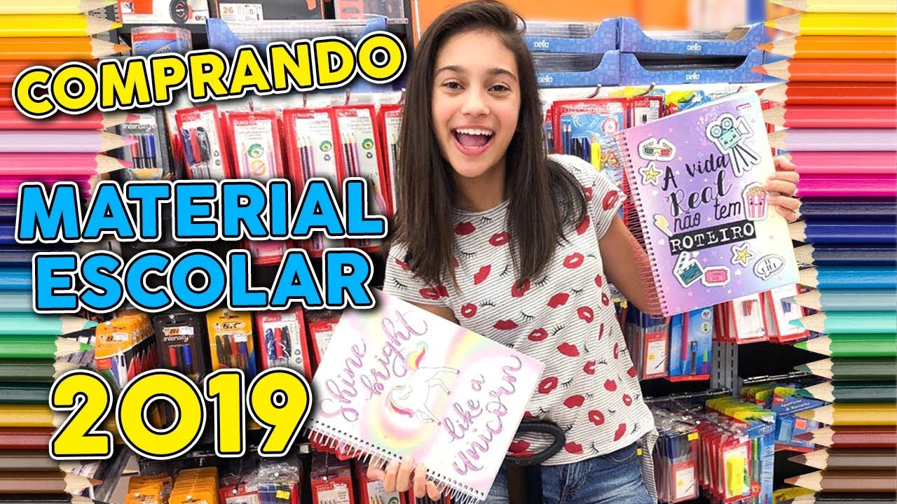COMPRANDO MEU MATERIAL ESCOLAR 2019 - Na mala da Mila