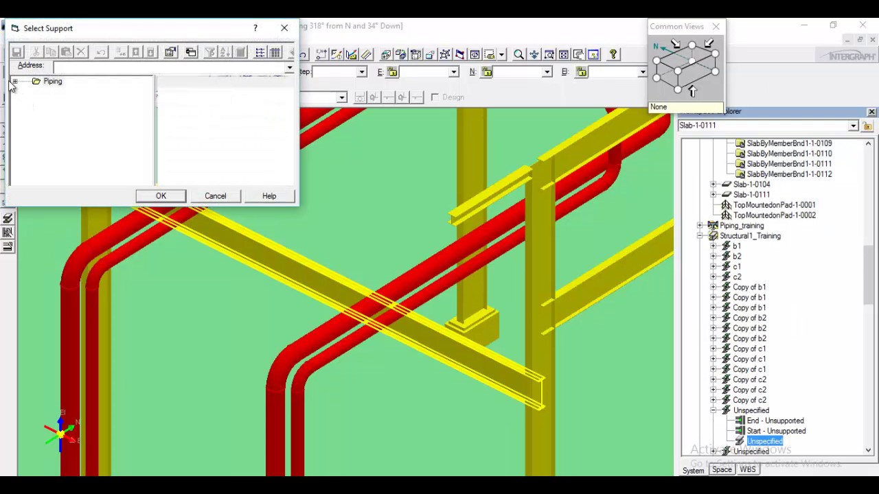 SP3D HANGERS AND  SUPPORTS TUTORIALS FOR BEGINNERS: U BOLT SUPPORT