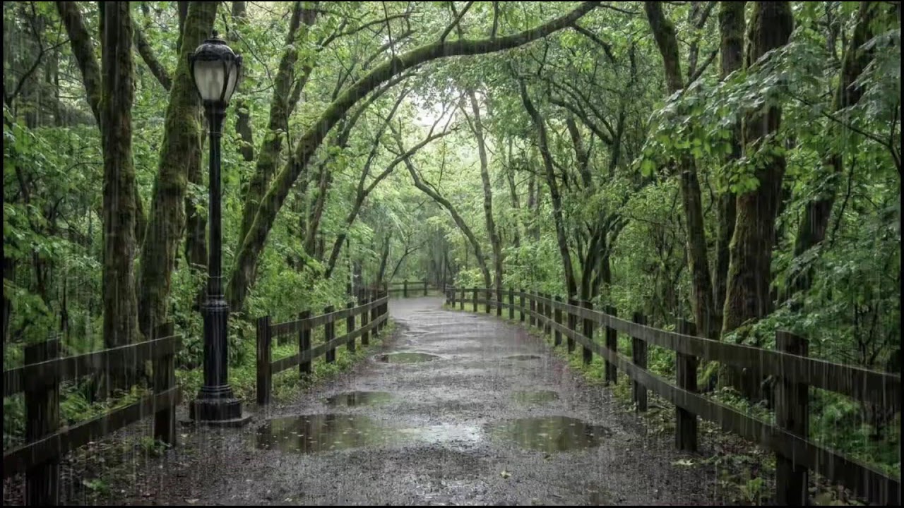 Rain in the Forest at Night 🌙 | Peaceful Nature Soundscape for Deep Sleep and Meditation