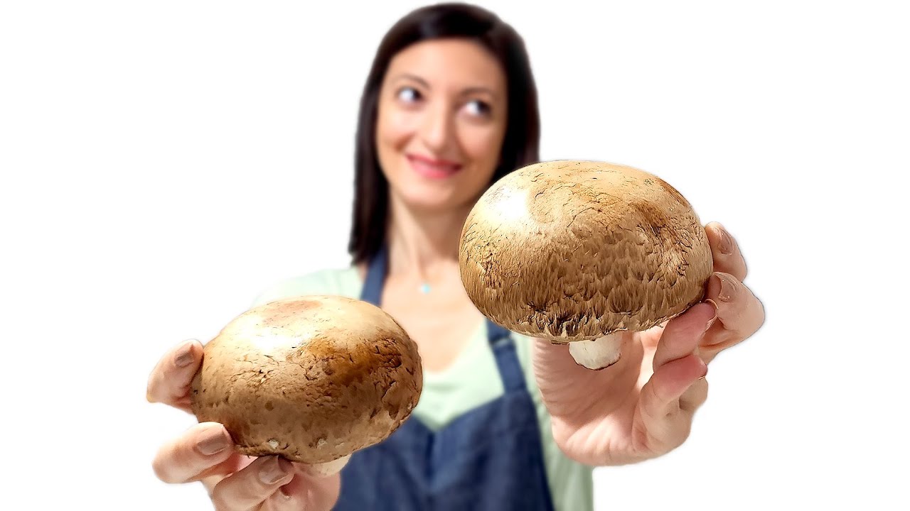 Como limpiar y cocinar champiñones Portobello | Hongos 🍄 rellenos de carne
