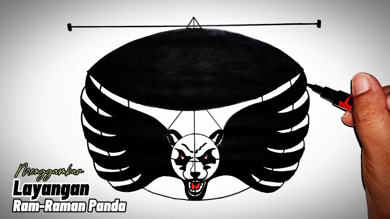 CARA MENGGAMBAR LAYANGAN RAM RAMAN PANDA