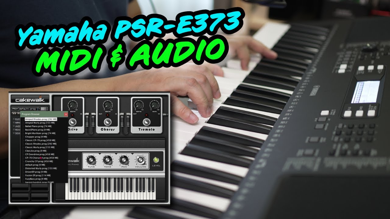Yamaha PSR-E383 Запись MIDI и аудиокомпозиций с помощью бесплатной DAW (Yamaha EZ310 / PSR-EW320)