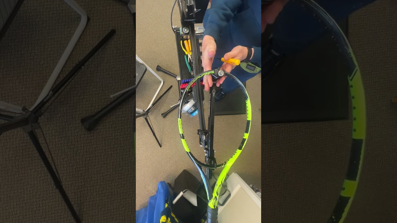 Mounting a racquet on X2 system.  Full process. 