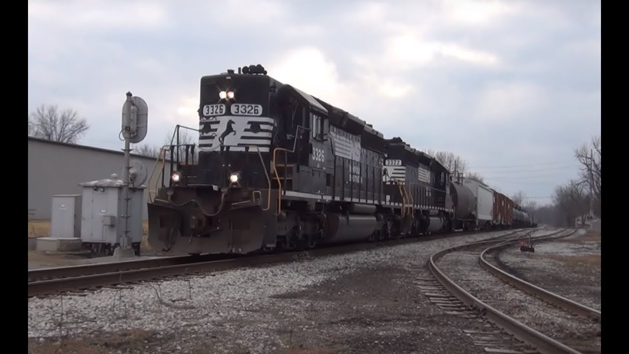 NS 3326 L74 HighHood SD40-2 Double Header Pair of Norfolk Southern High Hoods!!!
