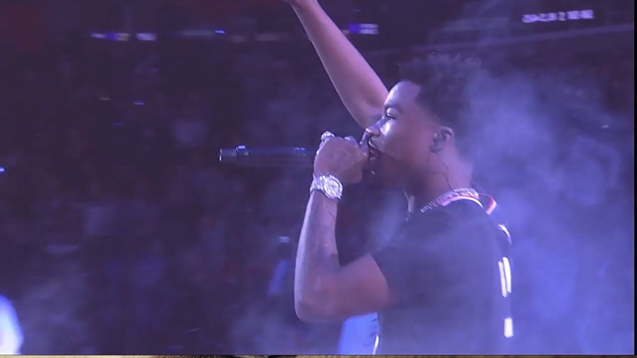 Roddy Ricch LA Clippers Halftime Performance