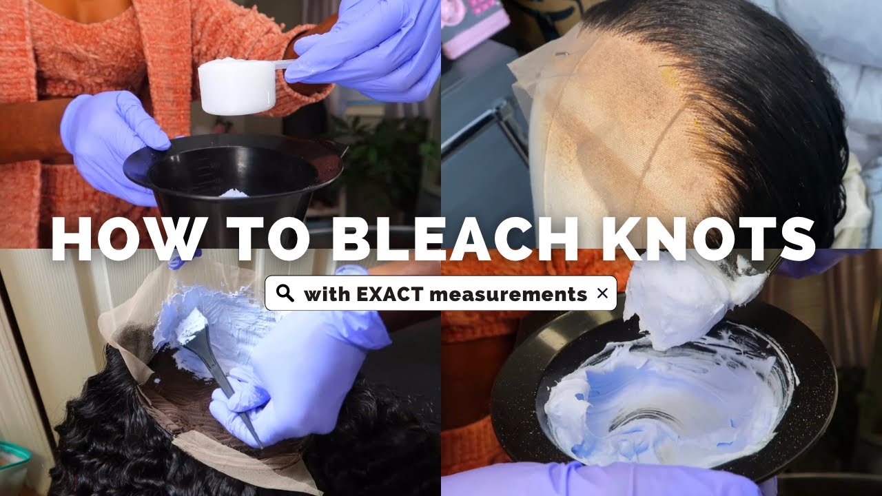 HOW TO BLEACH KNOTS ON LACE FRONTAL OR CLOSURE | WITH EXACT MEASUREMENTS