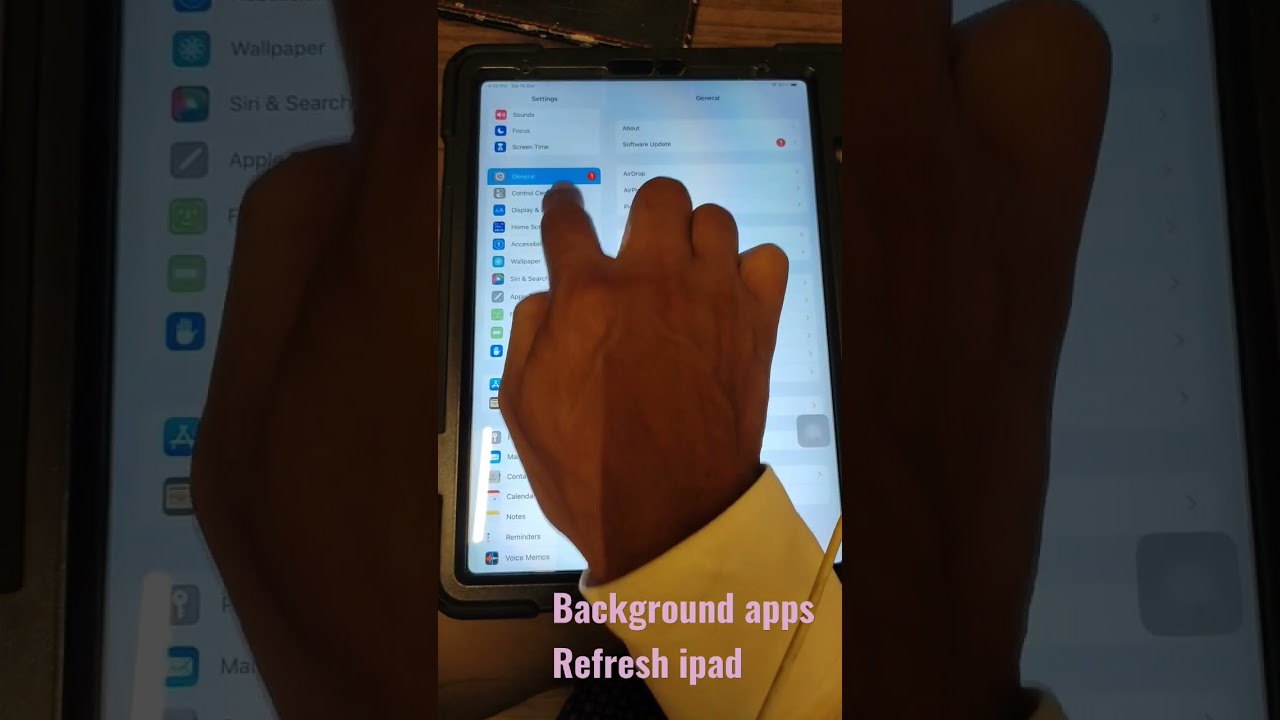 How to Refresh apps background on iPad pro