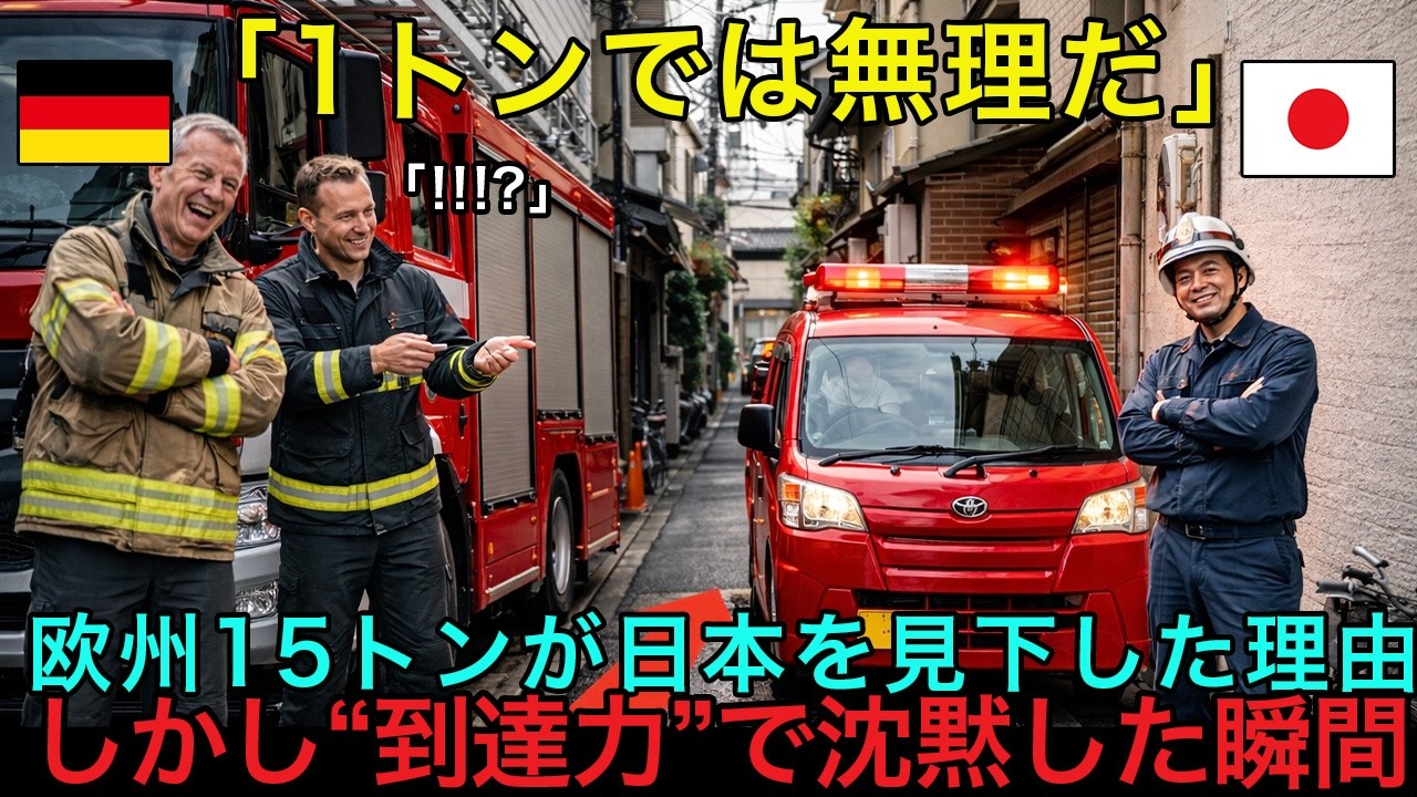 【真実日本】「日本人はおもちゃで火を消すのかｗｗ」嘲笑していた欧州技師が、狭路45秒到達の瞬間に凍りついたワケ。その設計思想とは？　【海外の反応】