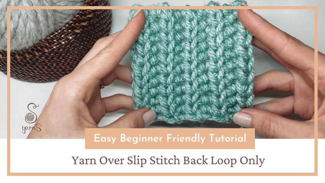 CROCHET: Yarn Over Slip Stitch (Half Double Crochet Slip Stitch) Back Loop Only; YO SS BLO