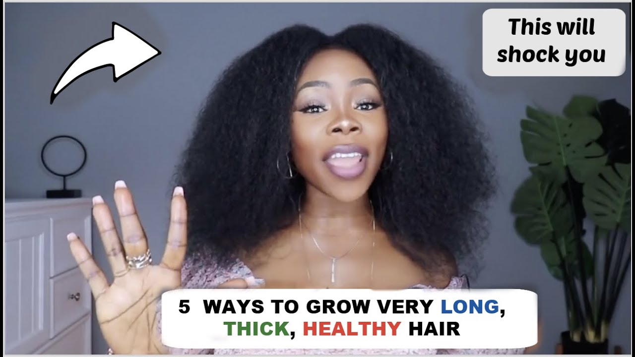 5 SHOCKING WAYS TO GROW VERY LONG, THICK, HEALTHY HAIR NATURALLY | EXTREME HAIR GROWTH | Mercy Gono