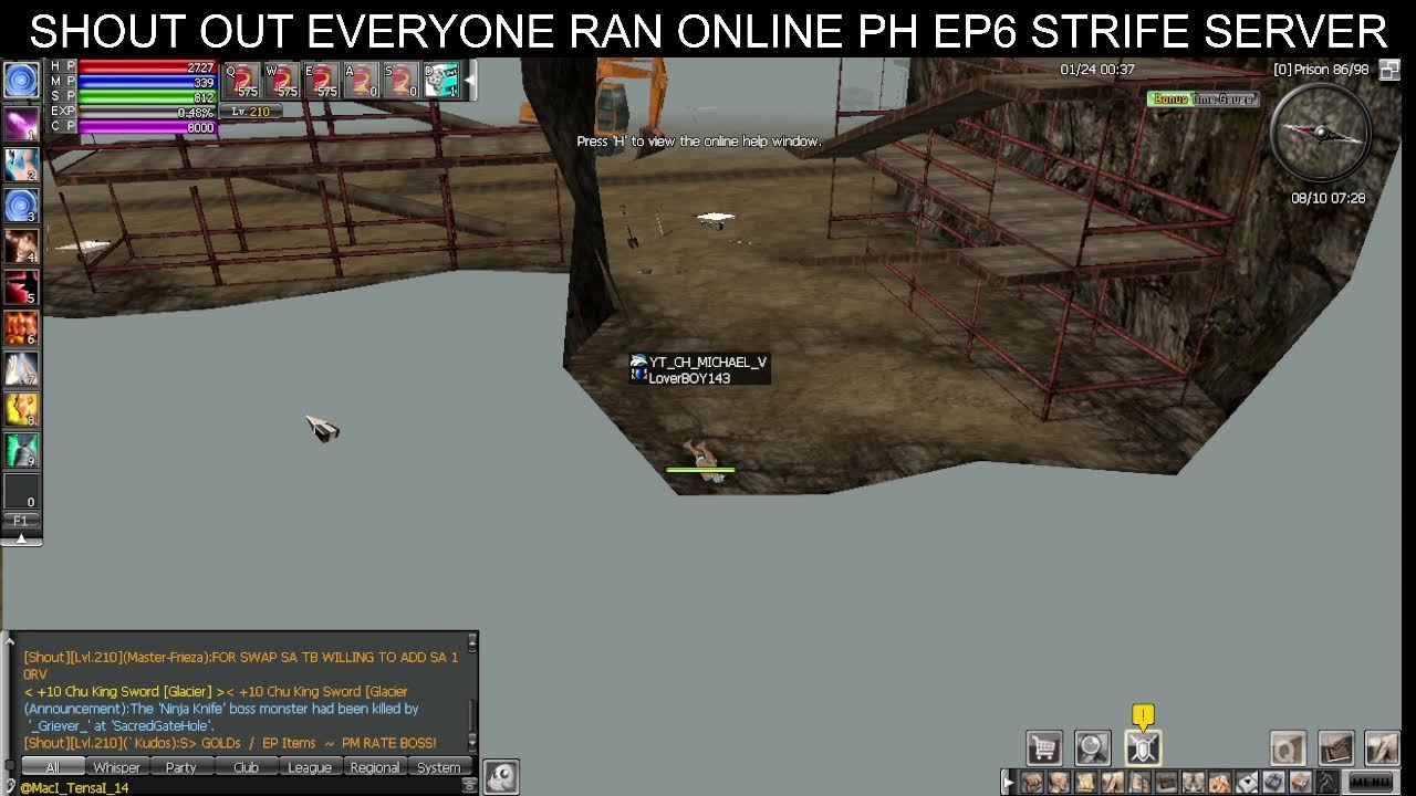 Good evening Welcome to my LS GAMING RAN ONLINE PH EP6 STRIFE SERVER for WH SHOUT OUT MGA IDOL