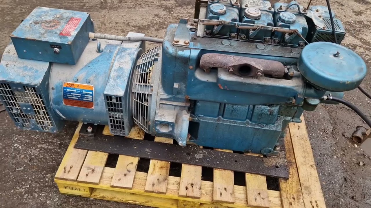 Lister ST3 stationary Desiel generator hand Start up #Video