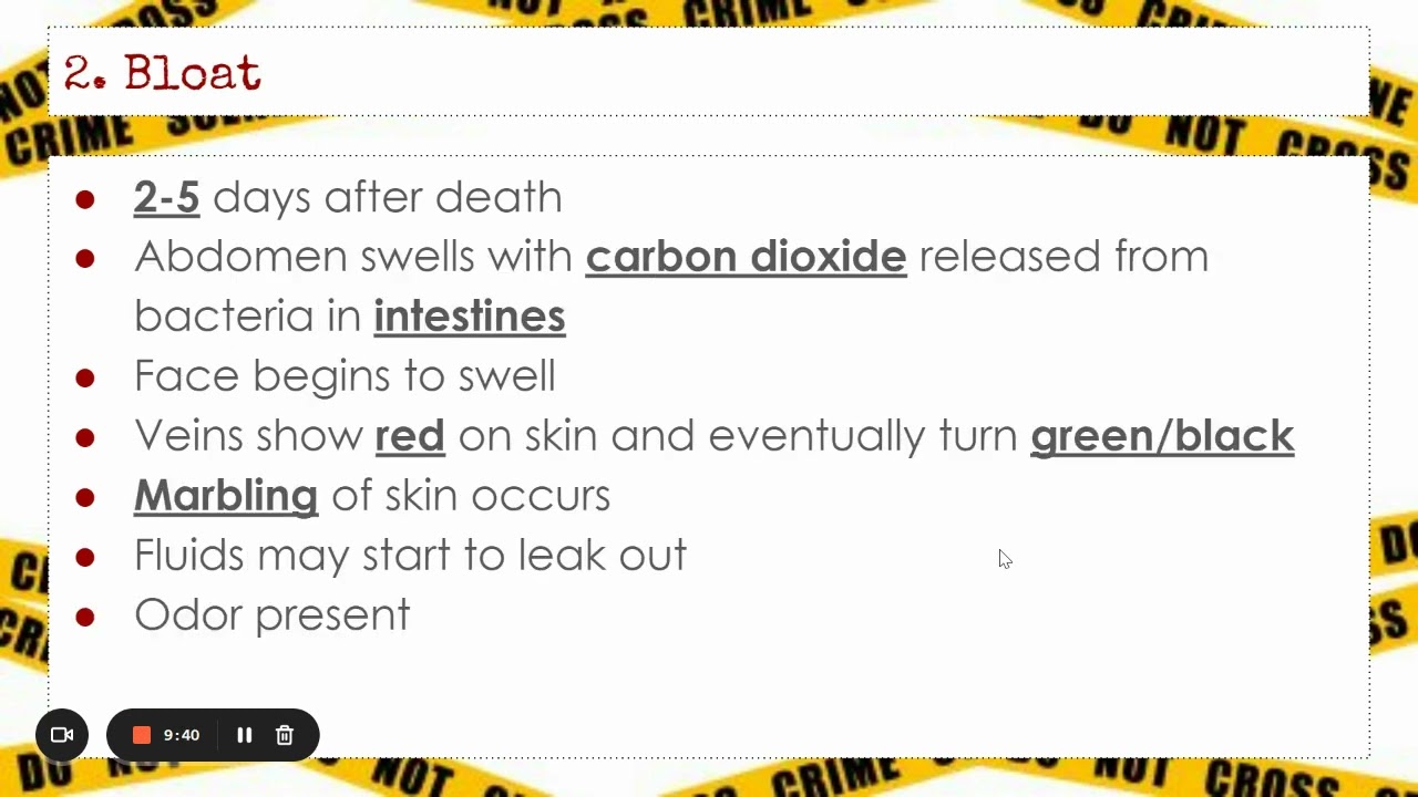 Forensic Science Death and Decay Notes