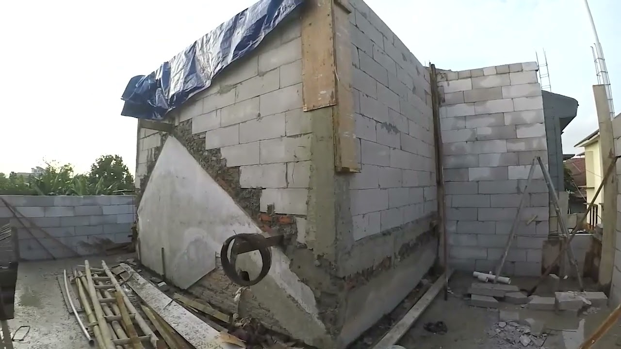 Pemasangan Hebel Dinding Rumah Lantai Dua Rumah 1 Lantai jadi 2 Lantai