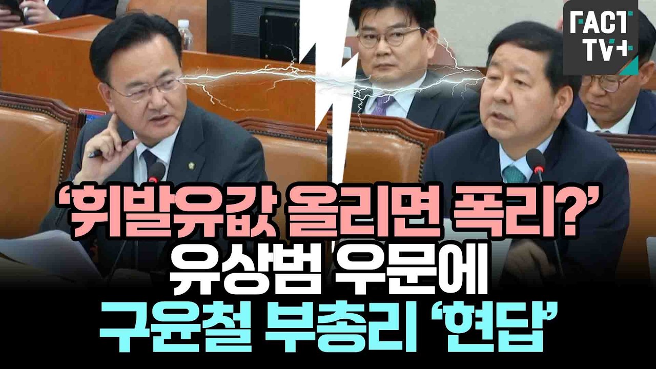 ‘휘발유값 올리면 폭리?’...유상범 우문에 구윤철 부총리 ‘현답’