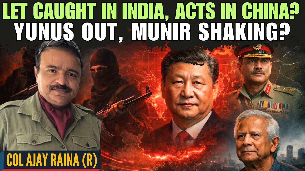 LeT caught in India, acts in China? Time to face Jehadi Music for CCP? Yunus out, Munir shaking?