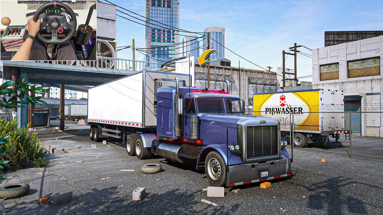 GTA V TRUCK DRIVER SIMULATOR | Extreme Heavy Trailer Towing