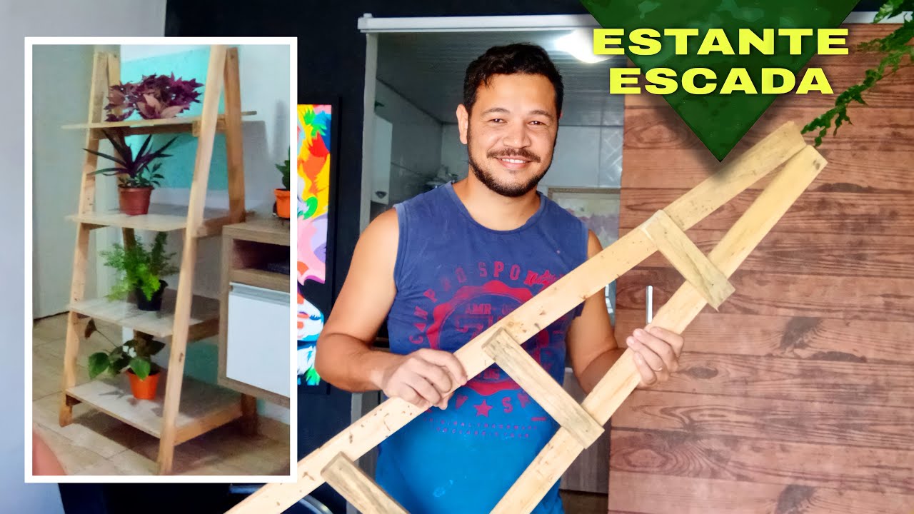 como fazer estante escada