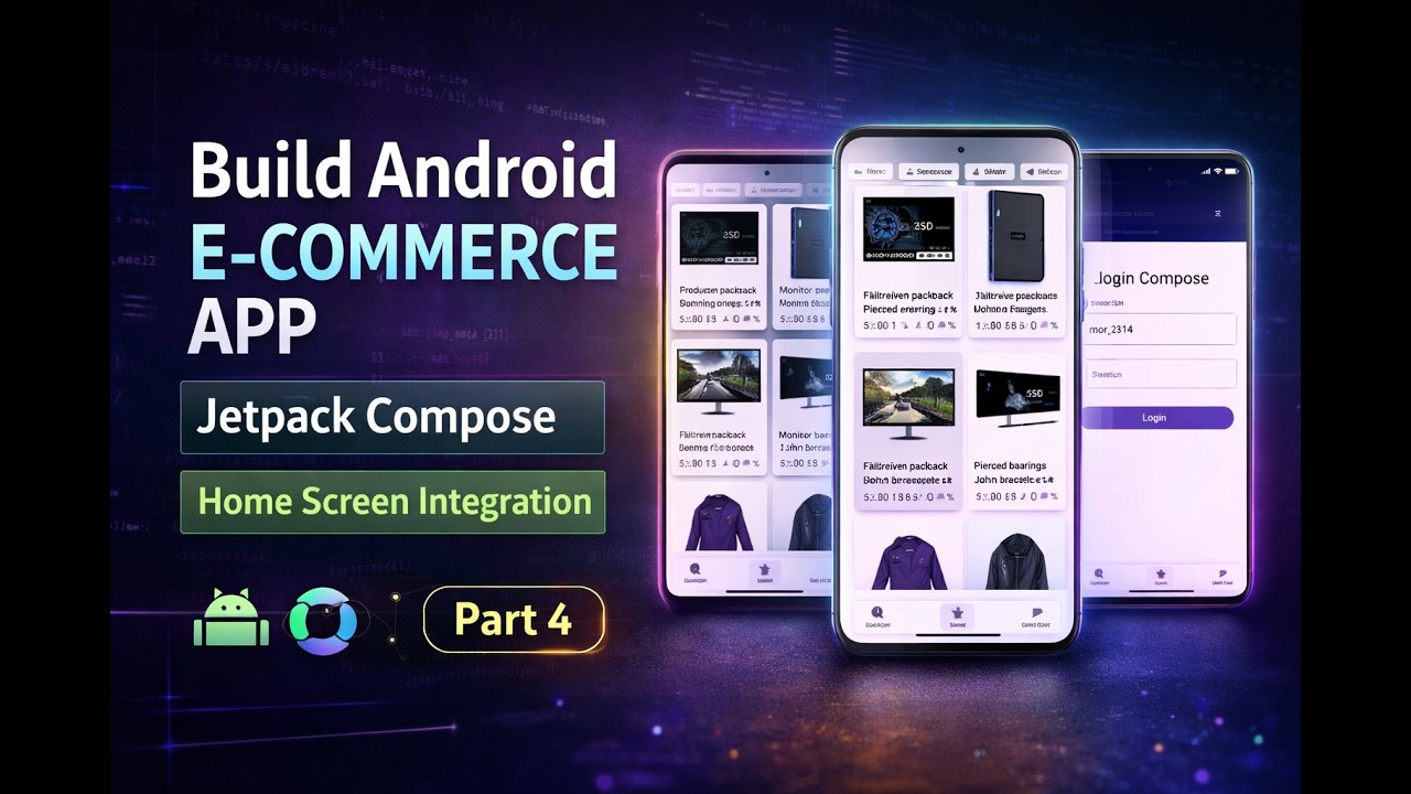 Build Full Android E-Commerce App with Jetpack Compose | Home Screen Integration | MVVM | Part 4