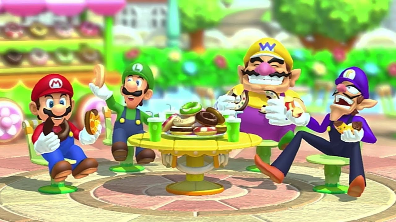 Mario Party 10 - 4 Player Minigames - Mario vs Luigi vs Wario vs Waluigi All Funny Minigames