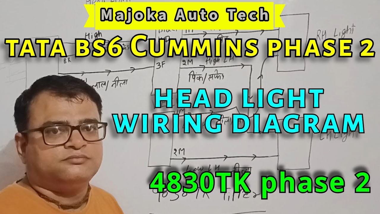 tata bs6 phase 2 head light wiring diagram || head light || tata bs6 truck || tata bs6 phase 2