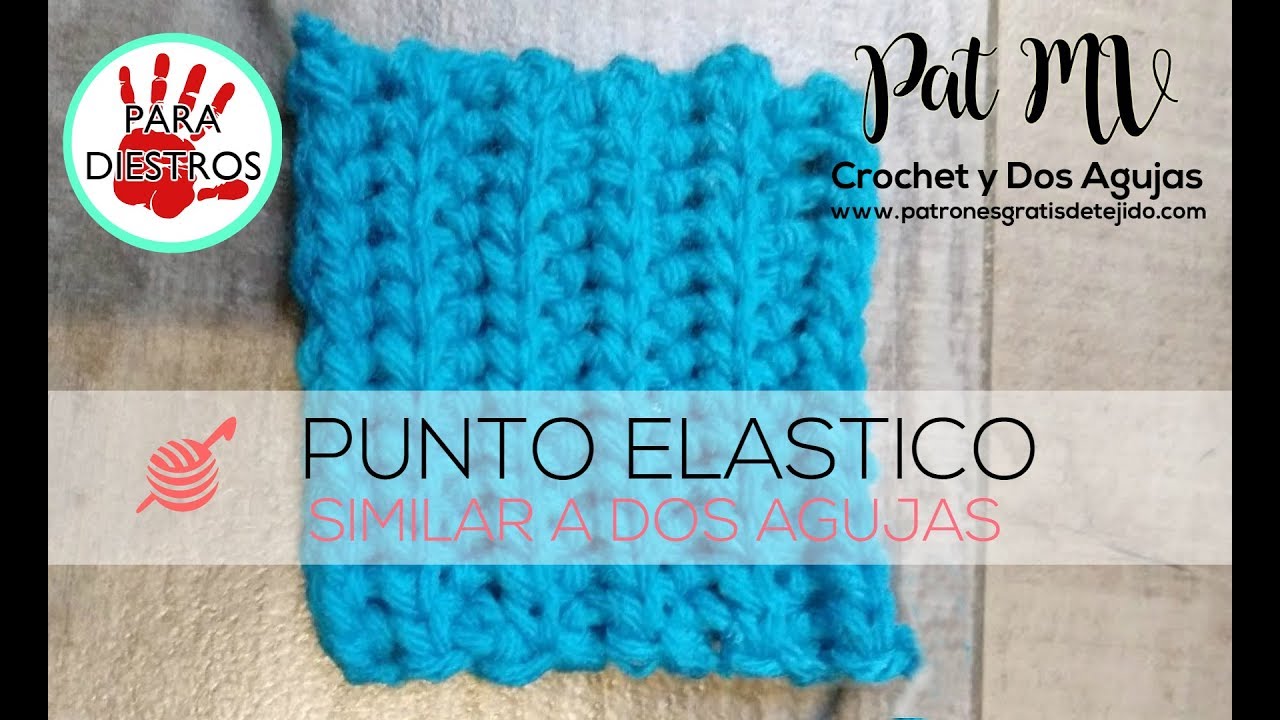 PUNTO ELASTICO CROCHET similar a dos agujas / Tutorial 🌺