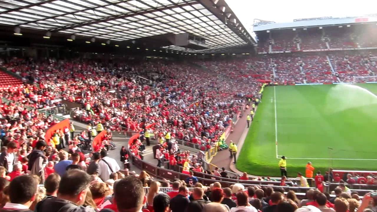 Singing United Road and Glory Glory Man United inside Old Trafford